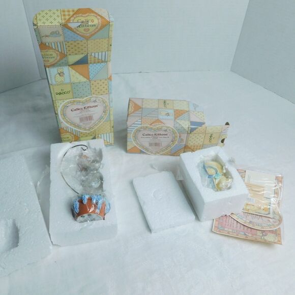 Calico Kittens Enesco Lot of 2 Kitty Figurines 826030A 488666A Boxed NEW NIB - Picture 14 of 14